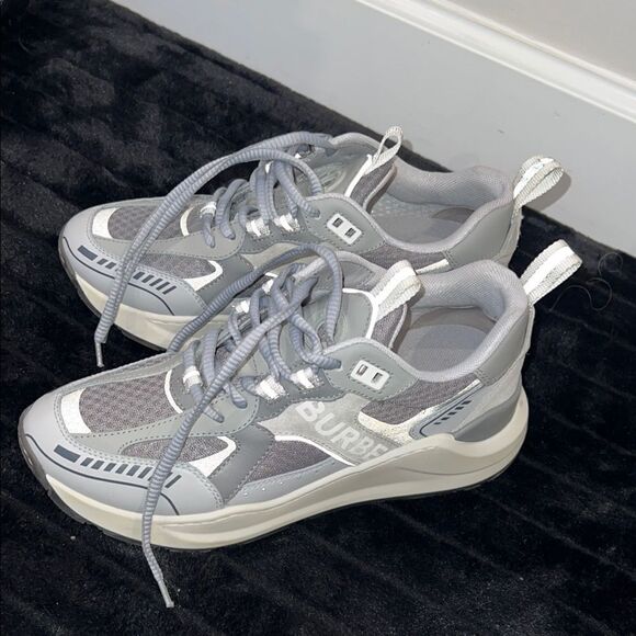 Authentic Burberry Women's Grey Sneakers - Picture 1 of 7